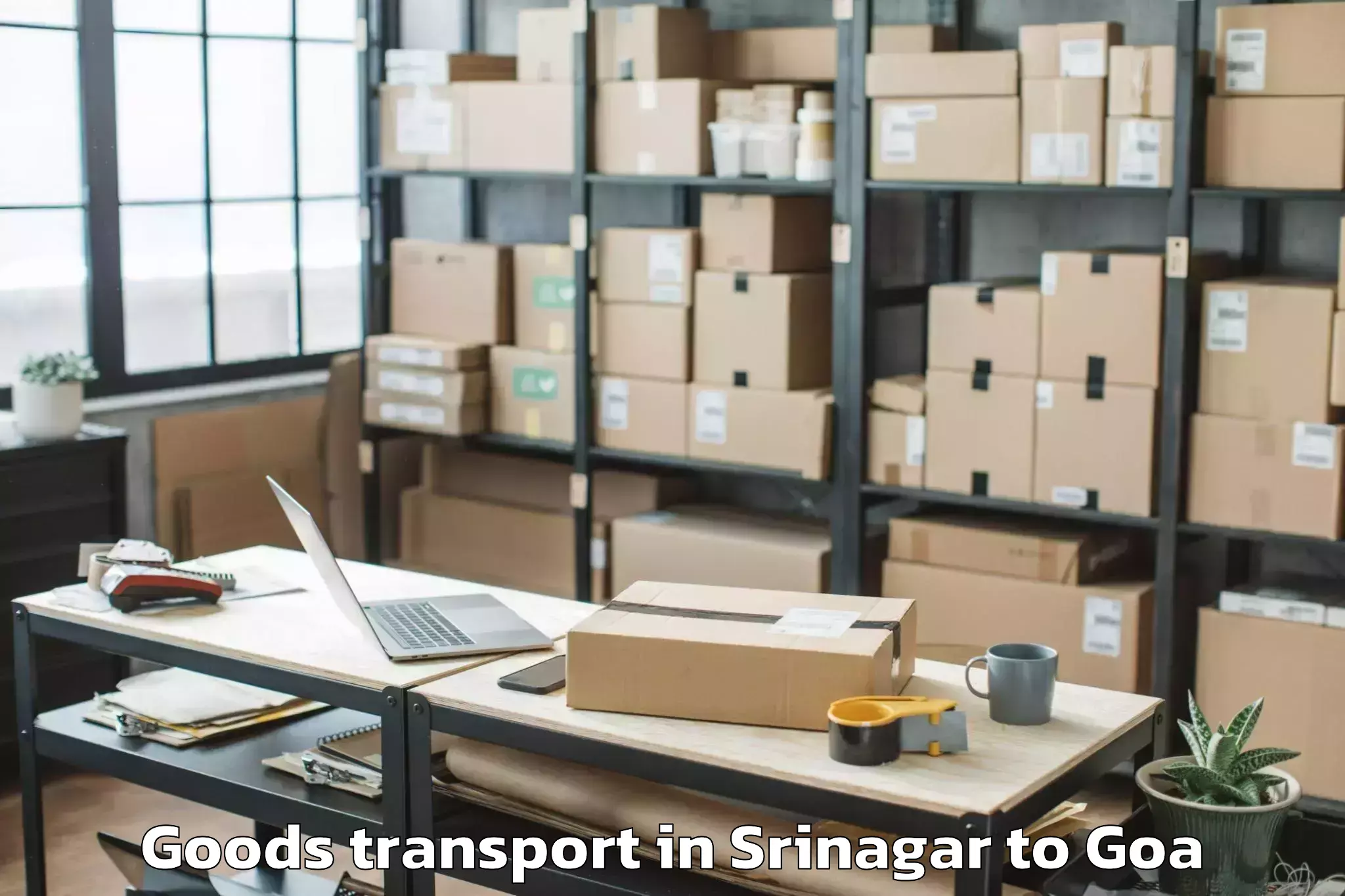 Book Srinagar to Sanquelim Goods Transport